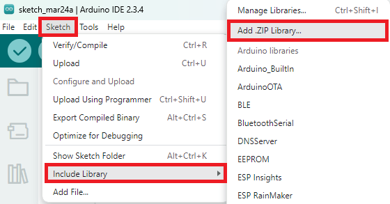 Установка .ZIP-библиотеки в Arduino IDE
