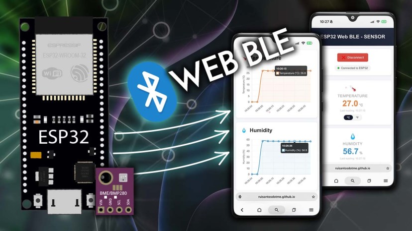 Cover Image ESP32 Web BLE: живая визуализация данных датчика (графики BME280)