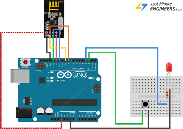 Схема Arduino №1 для двусторонней связи