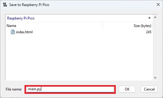 Сохранение скрипта main.py на Raspberry Pi Pico