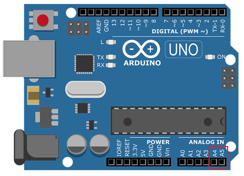 Пины I2C на Arduino