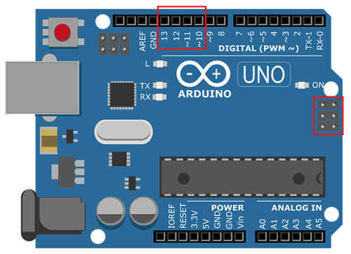 Пины SPI на Arduino UNO